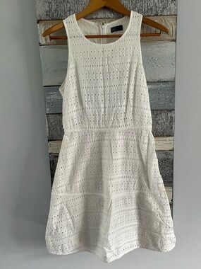 Gap White Eyelet Fit & Flare Dress